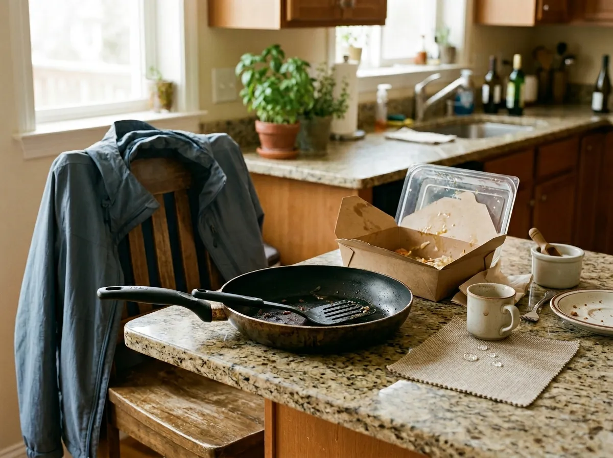 Infographic showing PFAS exposure sources throughout a typical home