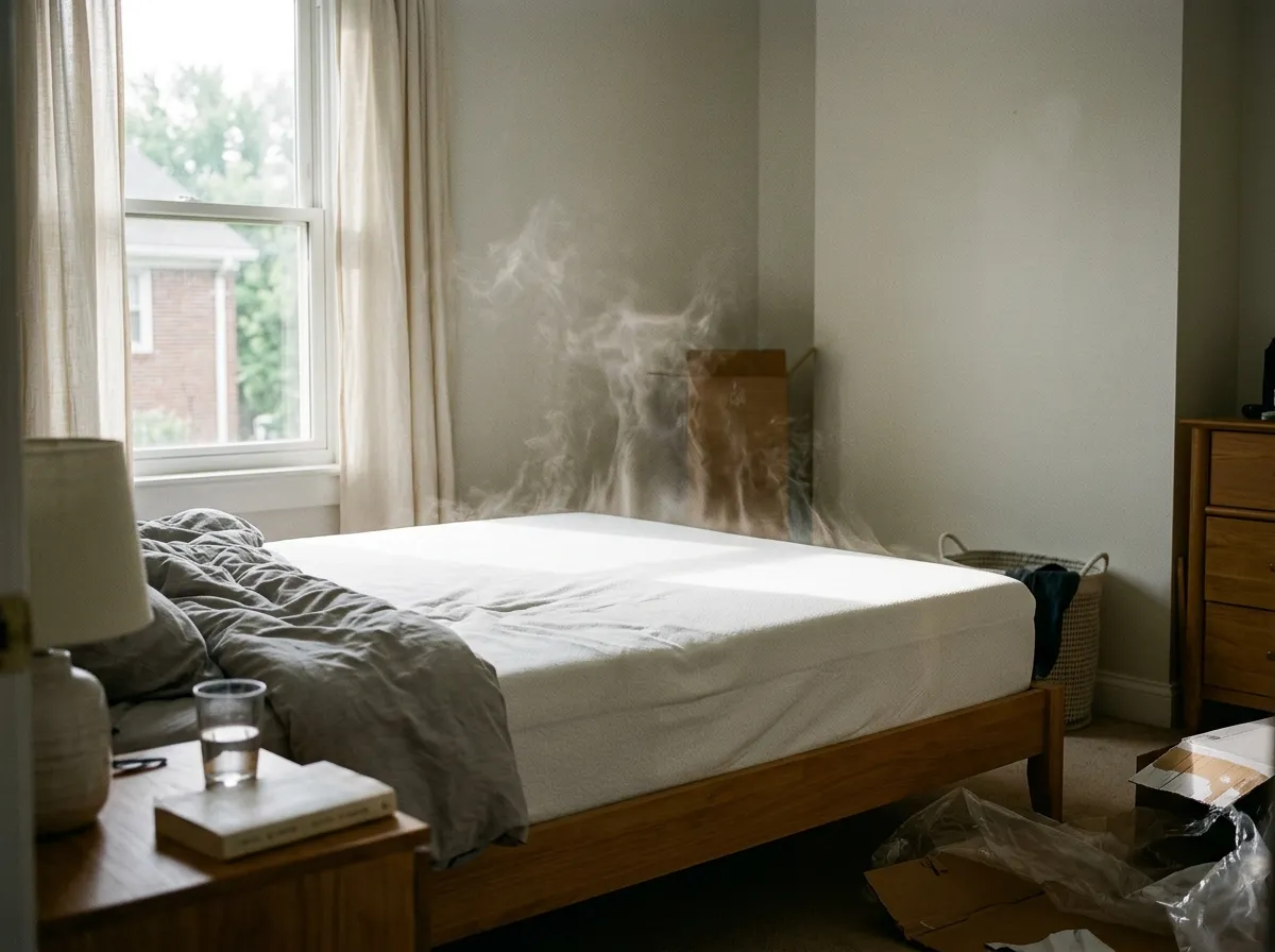 New products releasing off-gassing chemicals into indoor air